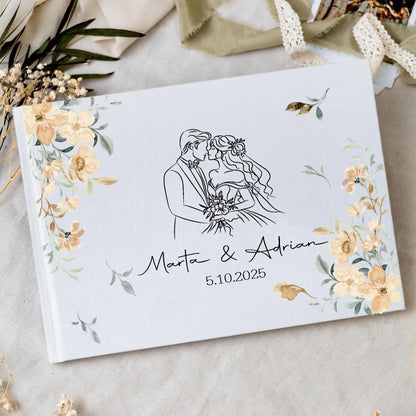 Livre d'Or Mariage Personnalisé 21 Décors au Choix