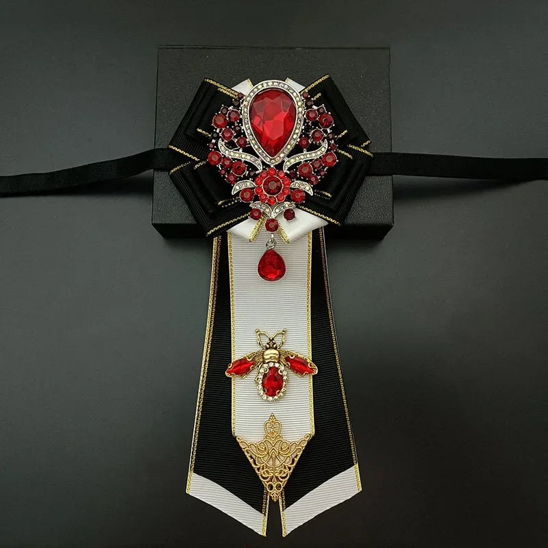Nœud papillon mariage jabot bijou strass — vue 24