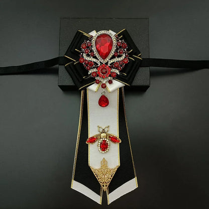 Nœud papillon mariage jabot bijou strass — vue 24