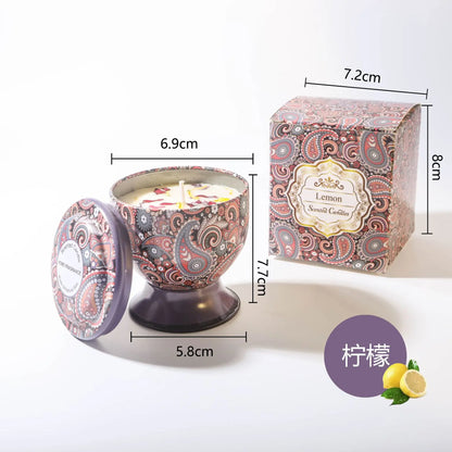 Bougie mariage parfumée en coupe décorée — vue 9