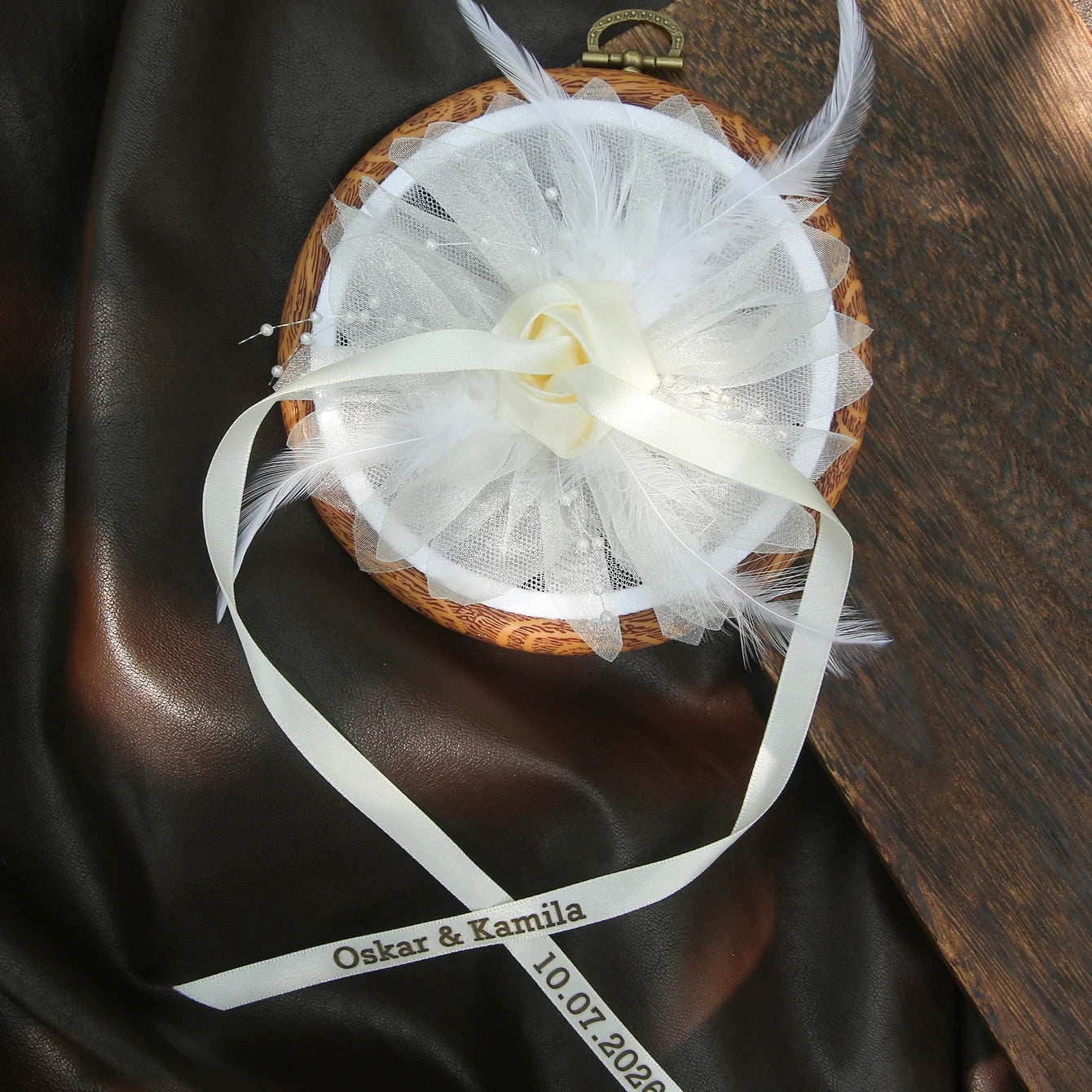 Porte alliance cerceau tulle et perles