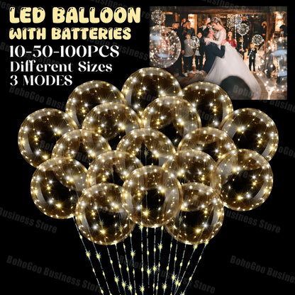 Ballons LED Transparents Mariage