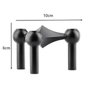 Bougeoir mariage métal modulaire empilable 3 bougies — Noir mat, 1 bougeoir