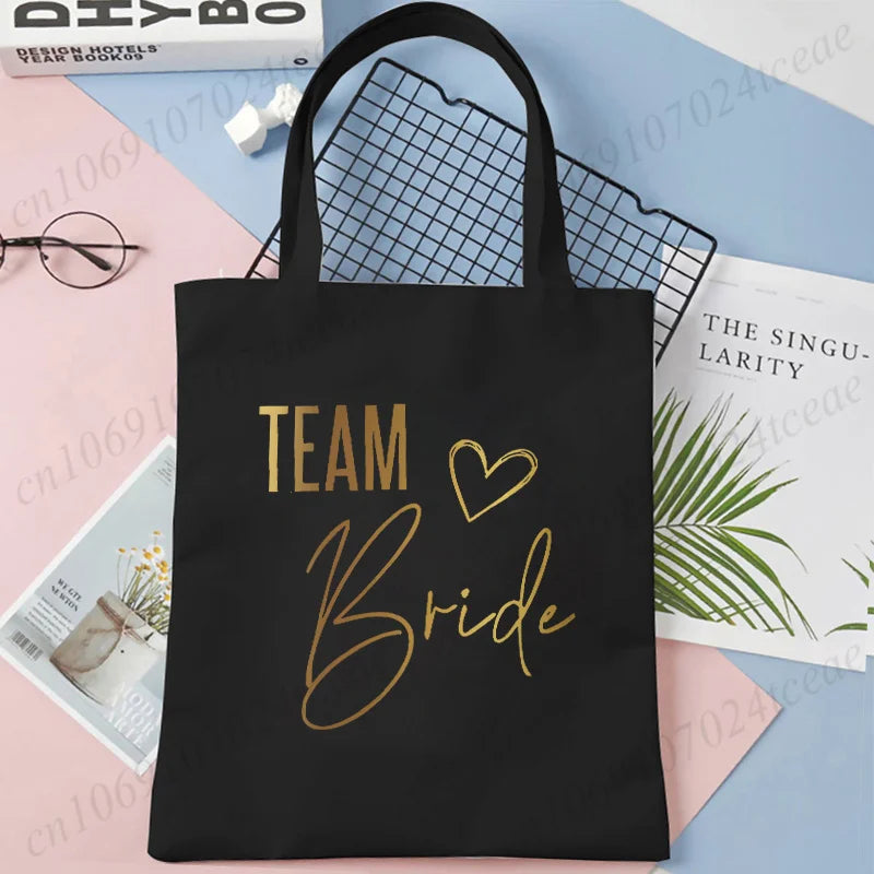 Tote bag EVJF Team Bride toile