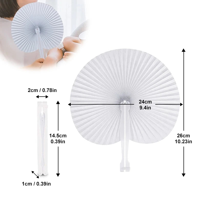 Éventail mariage cœur pliable coloré — vue 7