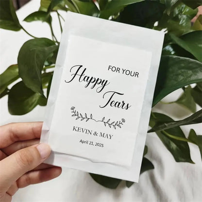 Pochettes mouchoirs larmes de joie mariage