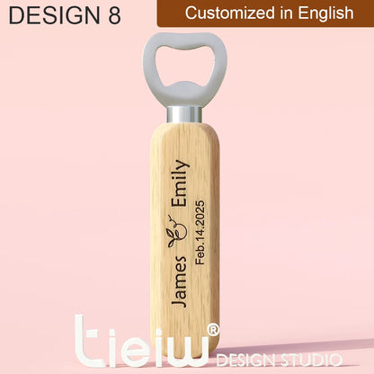 Cadeau invité mariage décapsuleur bois gravé — vue 27