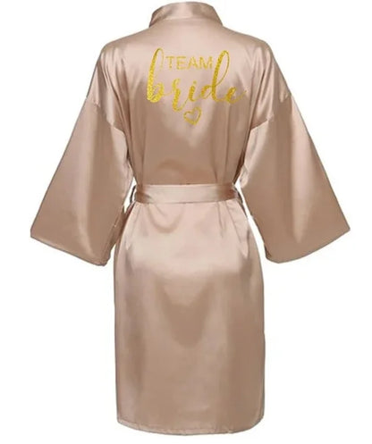 Kimono Satin Lettres Dorées