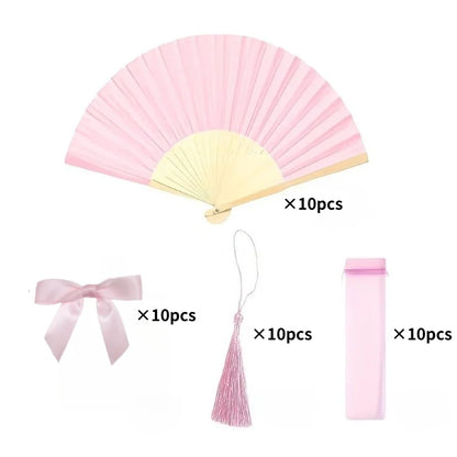 Lot d'éventails mariage avec sachet tulle — vue 8