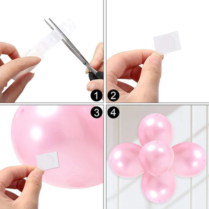 Accessoires arche ballon mariage : pastilles et ruban