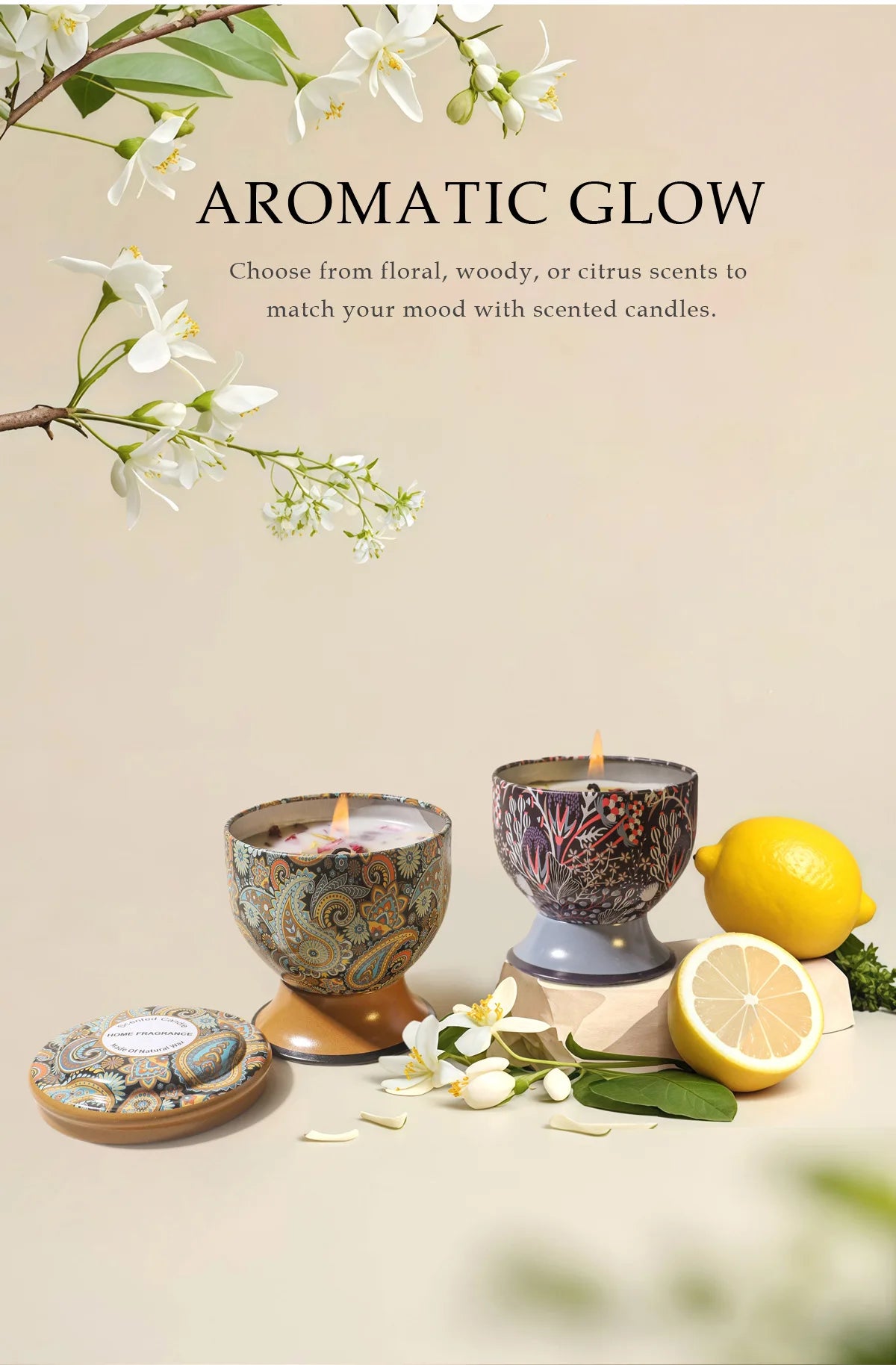 Bougie mariage parfumée en coupe décorée — vue 5