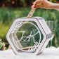 Boîte à Enveloppes Mariage Hexagone Bois Gravé