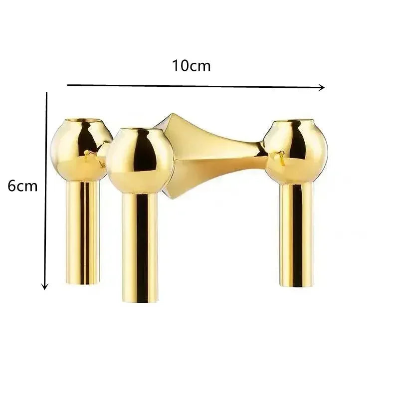 Bougeoir mariage métal modulaire empilable 3 bougies
