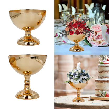 Vase centre de table mariage doré — vue 5