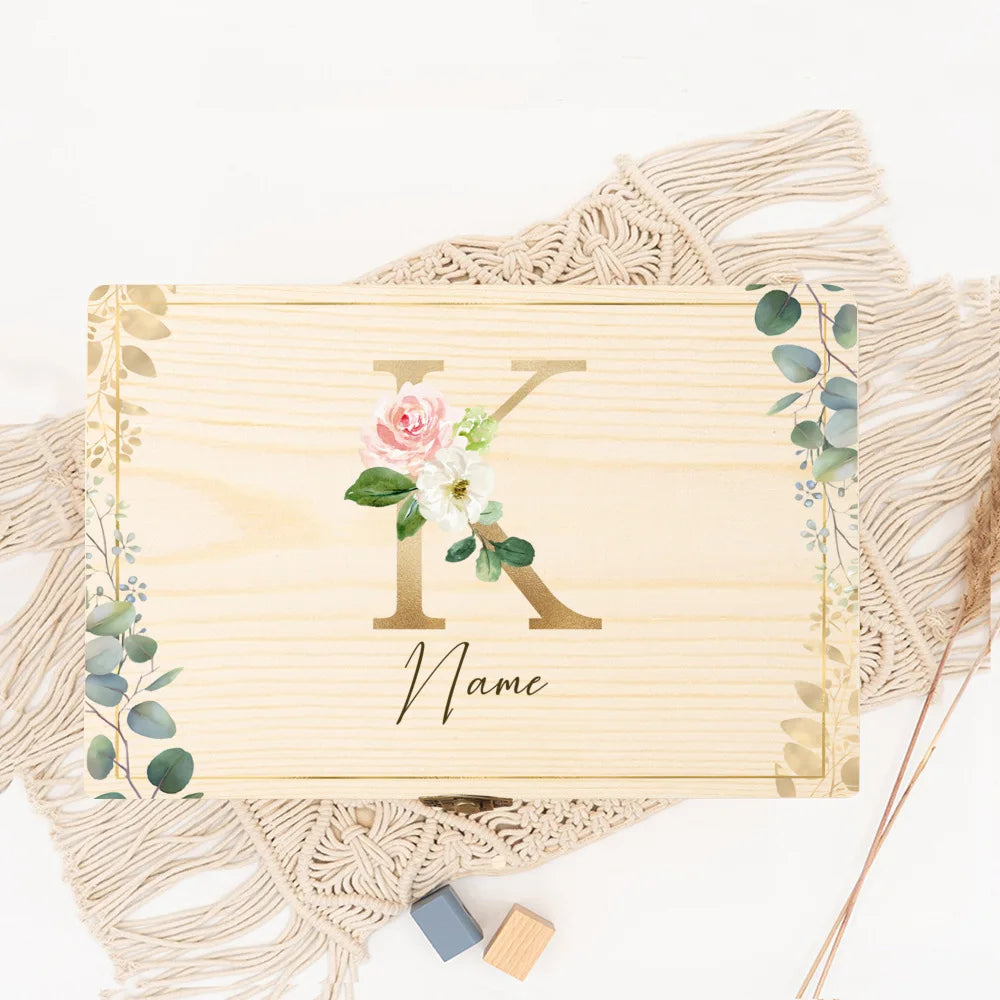 Boîte souvenir mariage initiale personnalisée