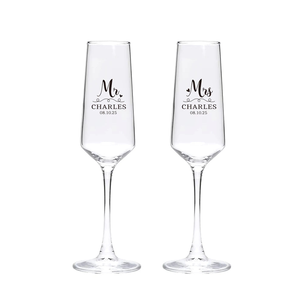 Flûte Champagne Mariage Gravée Personnalisée