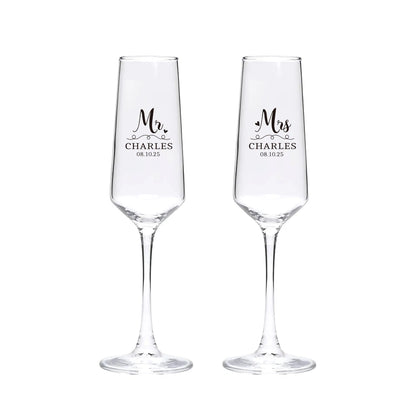 Flûte Champagne Mariage Gravée Personnalisée
