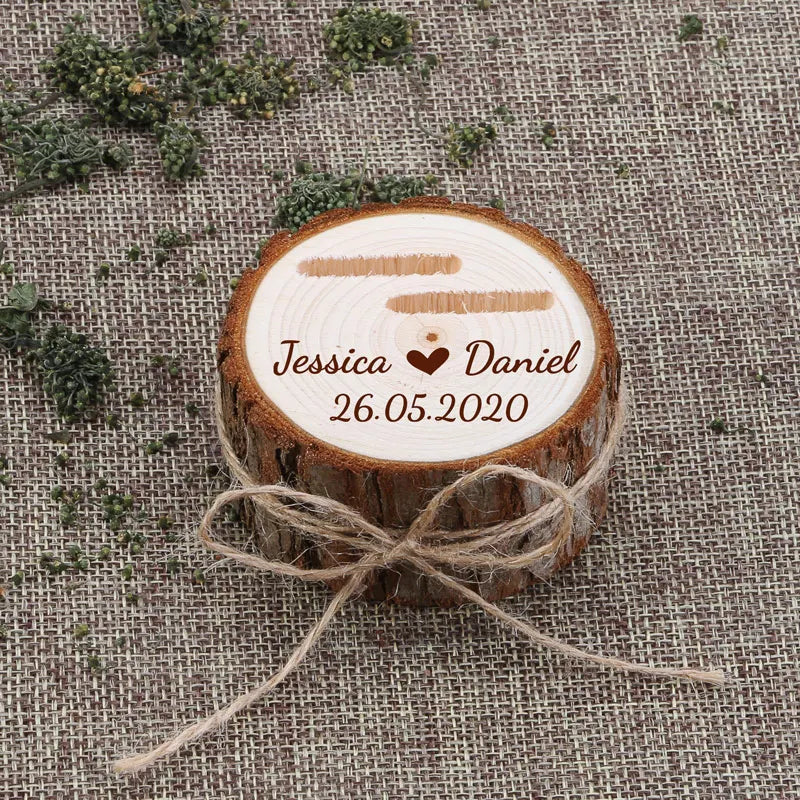 Boîte alliance champêtre bois personnalisée — vue 10