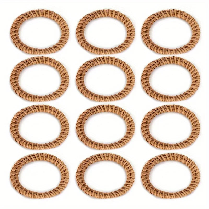 Rond de Serviette Mariage Bohème en Rotin