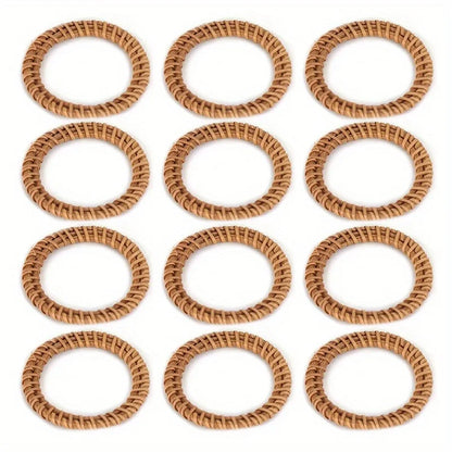 Rond de Serviette Mariage Bohème en Rotin