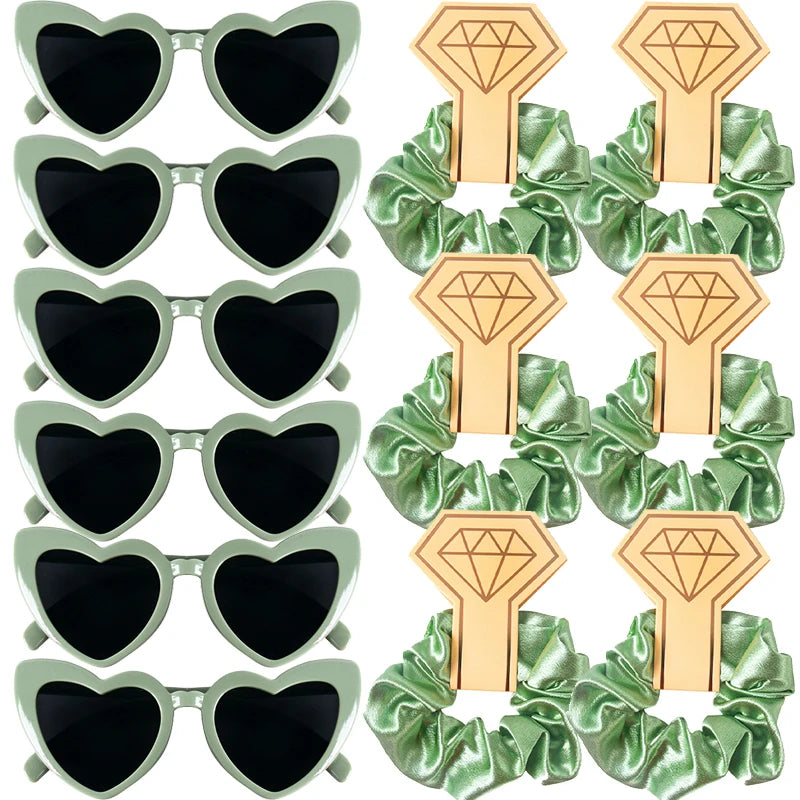 Lot lunettes cœur et chouchous EVJF