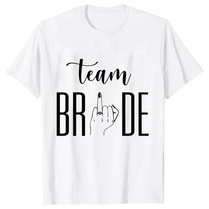 T-shirt EVJF Team Bride Doigt Bagué