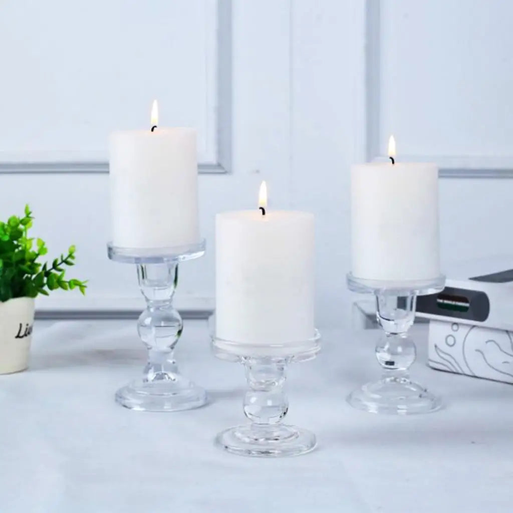 Bougeoir Mariage Verre Rétro Transparent — vue 6