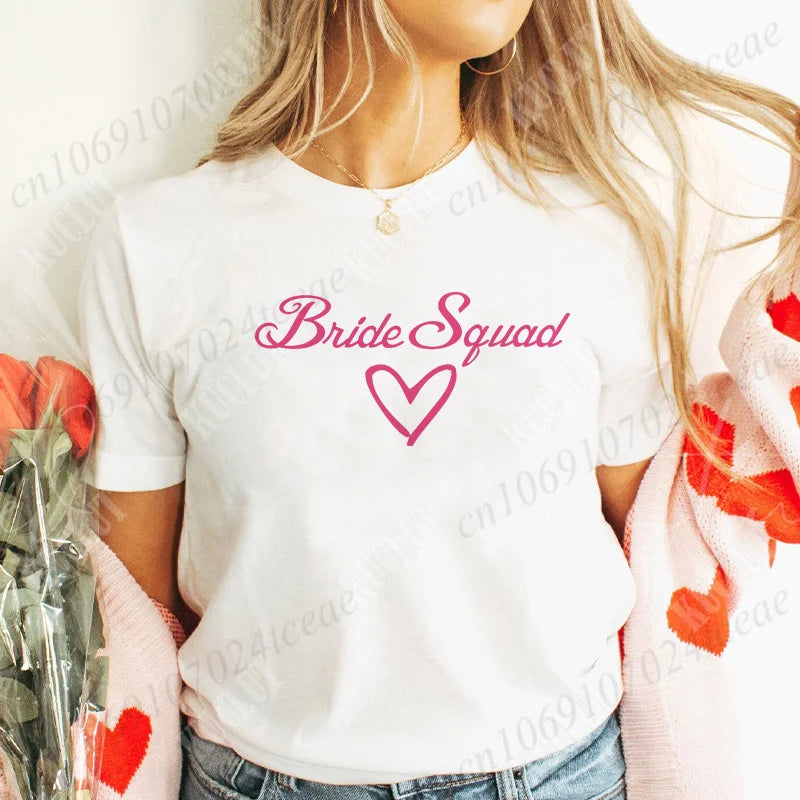 T-shirt EVJF Bride Squad à cœur
