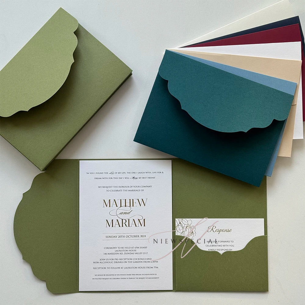 Pochette Carton Faire-Part Mariage Vierge