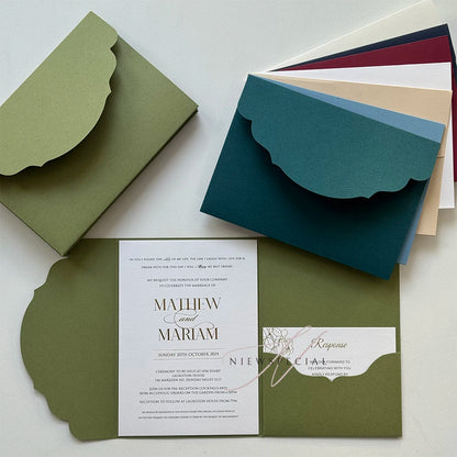 Pochette Carton Faire-Part Mariage Vierge