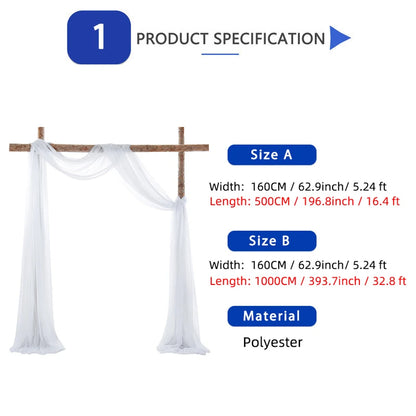 Voilage Arche Mariage Tulle Coloré