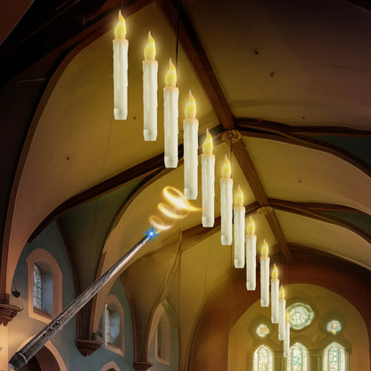 Bougies flottantes LED et baguette magique — vue 2