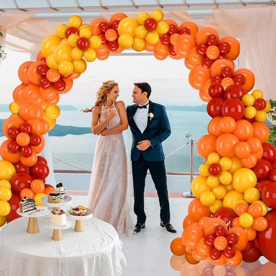Arche Ballon Mariage Couleurs Chaudes — vue 3