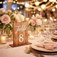 Numéros de Table Mariage Vintage