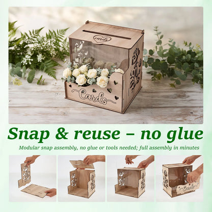 Urne mariage bois fenêtre et jardinière