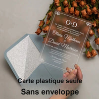 Faire-Part Mariage Givré Floral Personnalisé — vue 2
