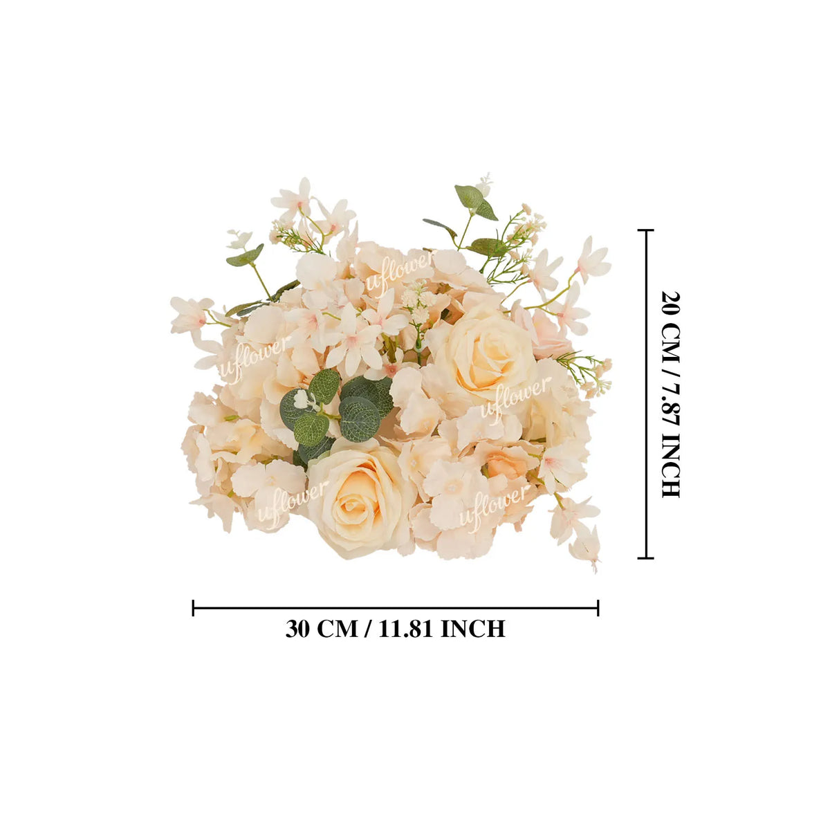 Demi-Boule de Roses Artificielles Mariage — vue 9