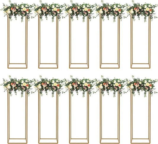 Présentoirs Fleurs Dorés Lot de 10