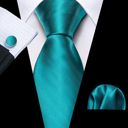 Cravate Mariage Homme Verte Pochette Boutons de Manchette