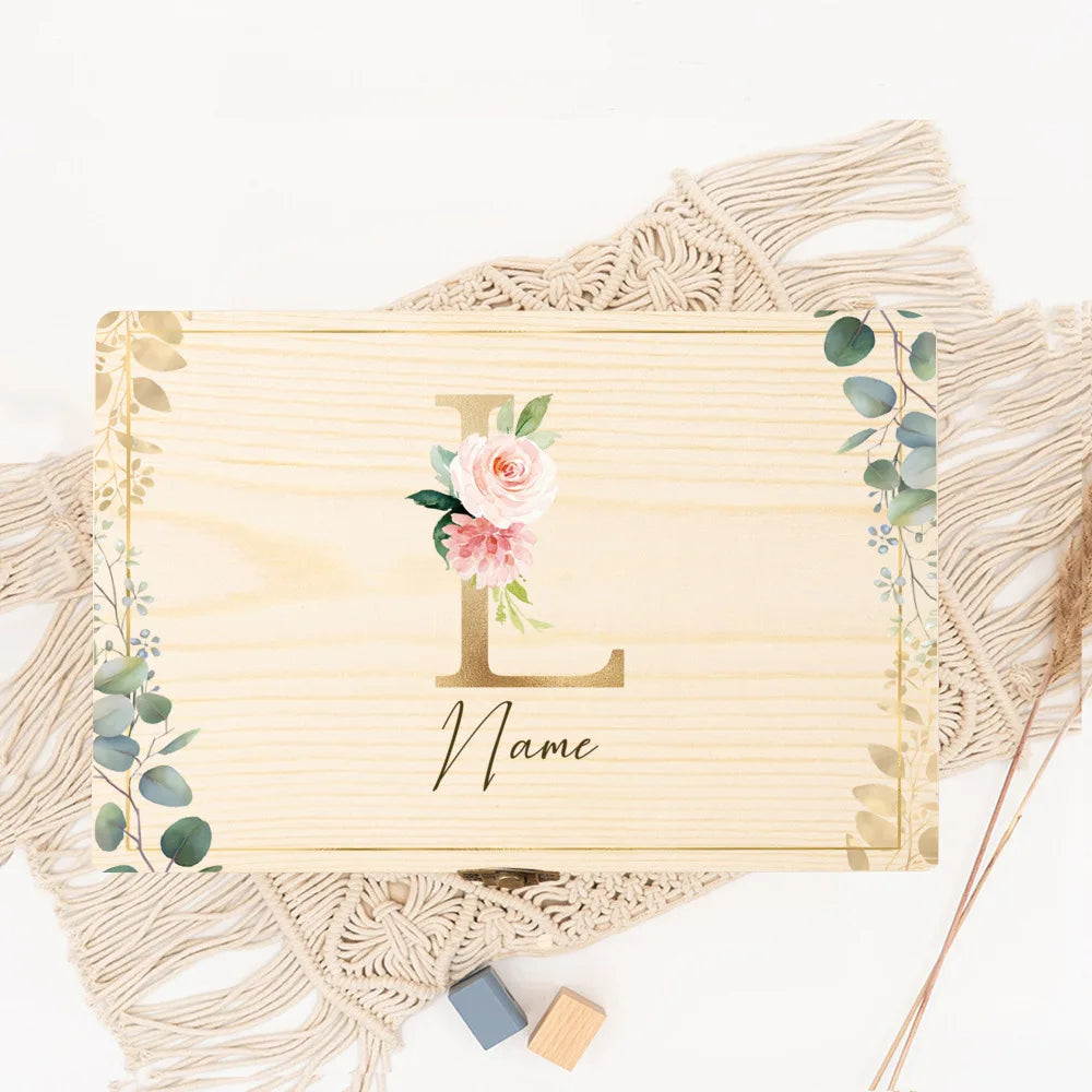 Boîte souvenir mariage initiale personnalisée