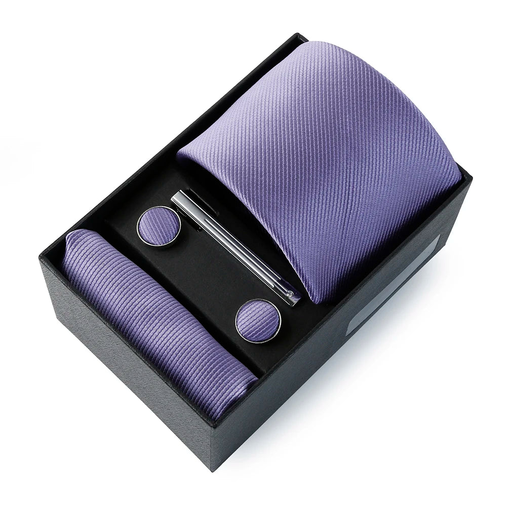 Coffret Cravate Mariage Unie avec Pince — vue 27