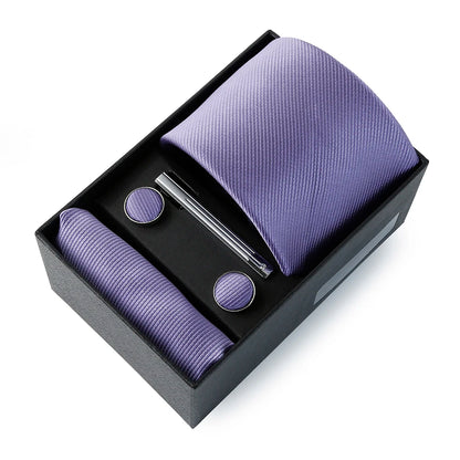 Coffret Cravate Mariage Unie avec Pince — vue 27