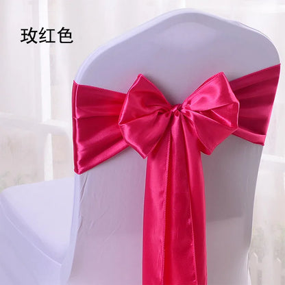 Nœud de Chaise Mariage Satin 275 cm Lot de 10