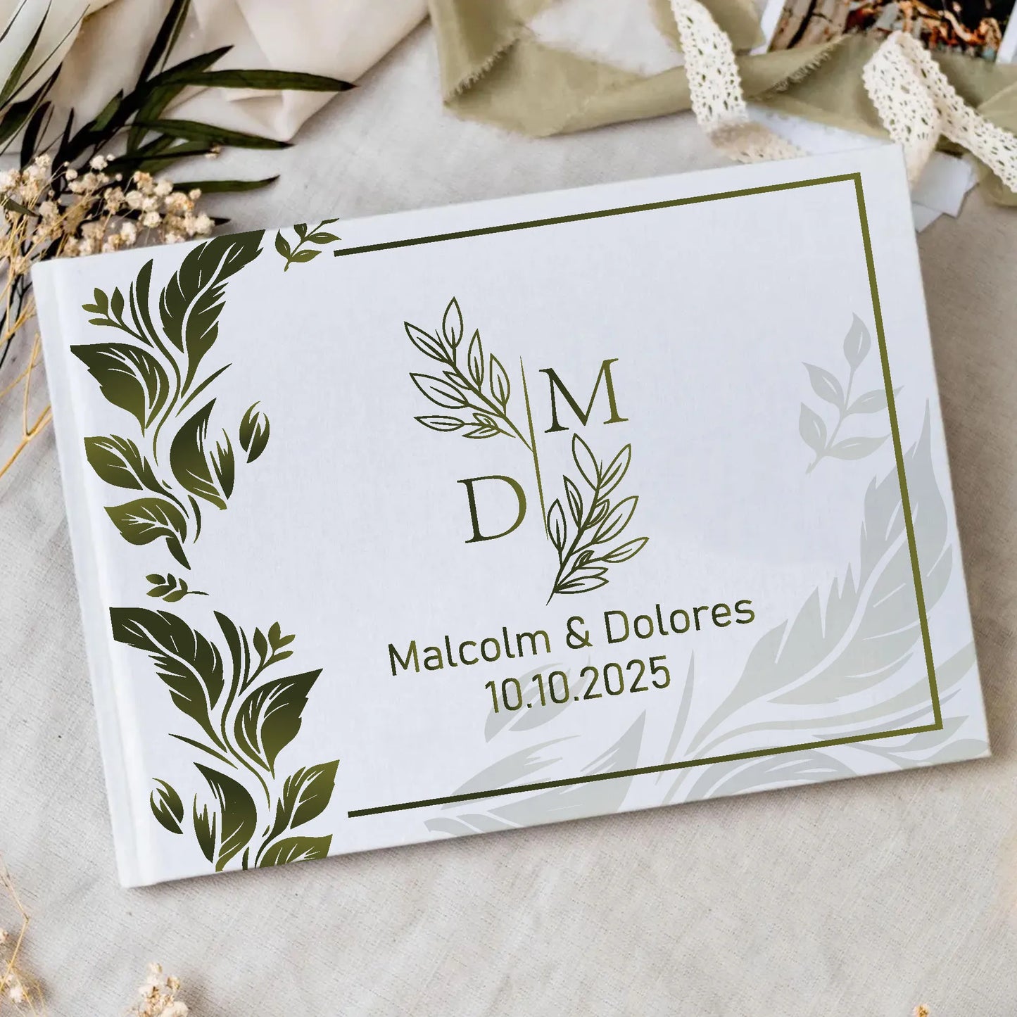 Livre d'Or Mariage Personnalisé 21 Décors au Choix