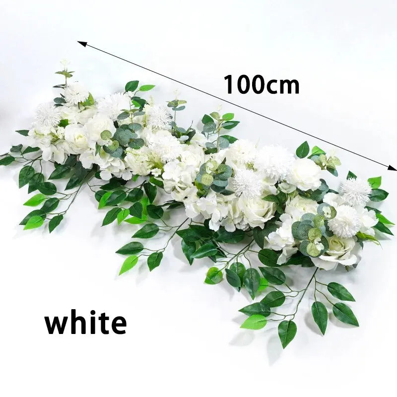 Rangée de Fleurs Artificielles Mariage 100 cm