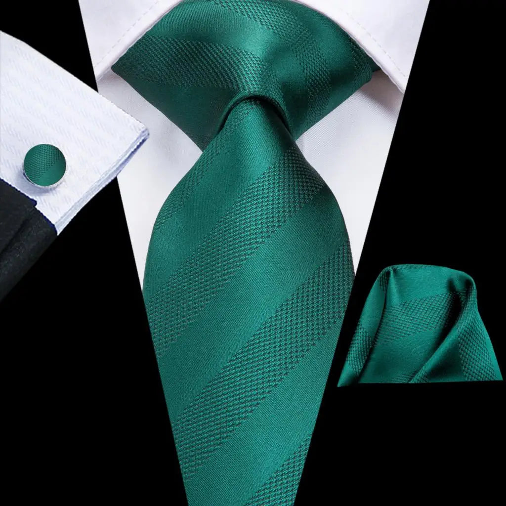 Coffret Cravate Mariage Homme avec Pochette et Manchettes