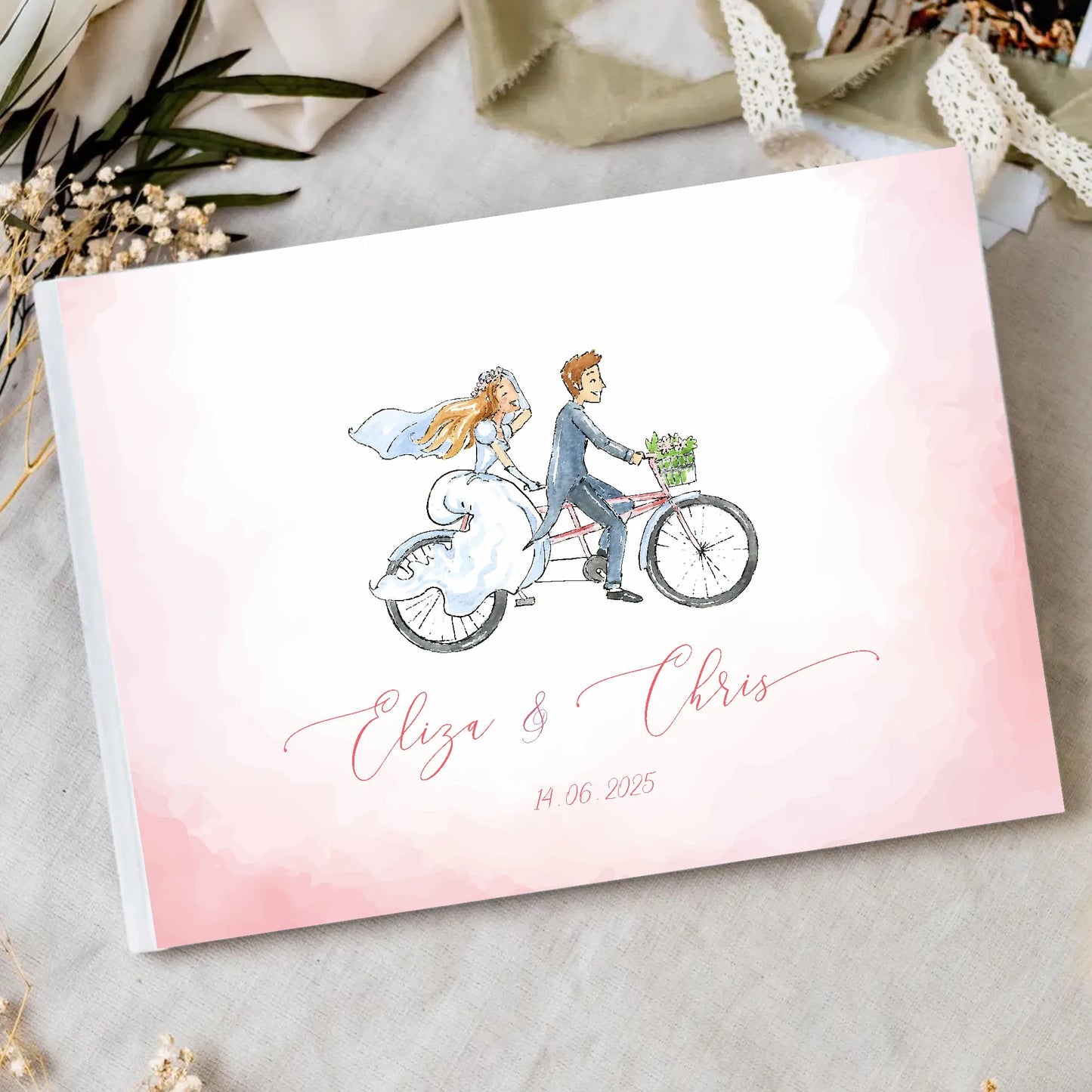 Livre d'Or Mariage Personnalisé 21 Décors au Choix