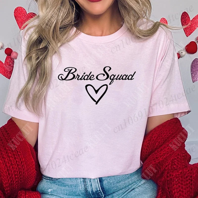 T-shirt EVJF Bride Squad à cœur