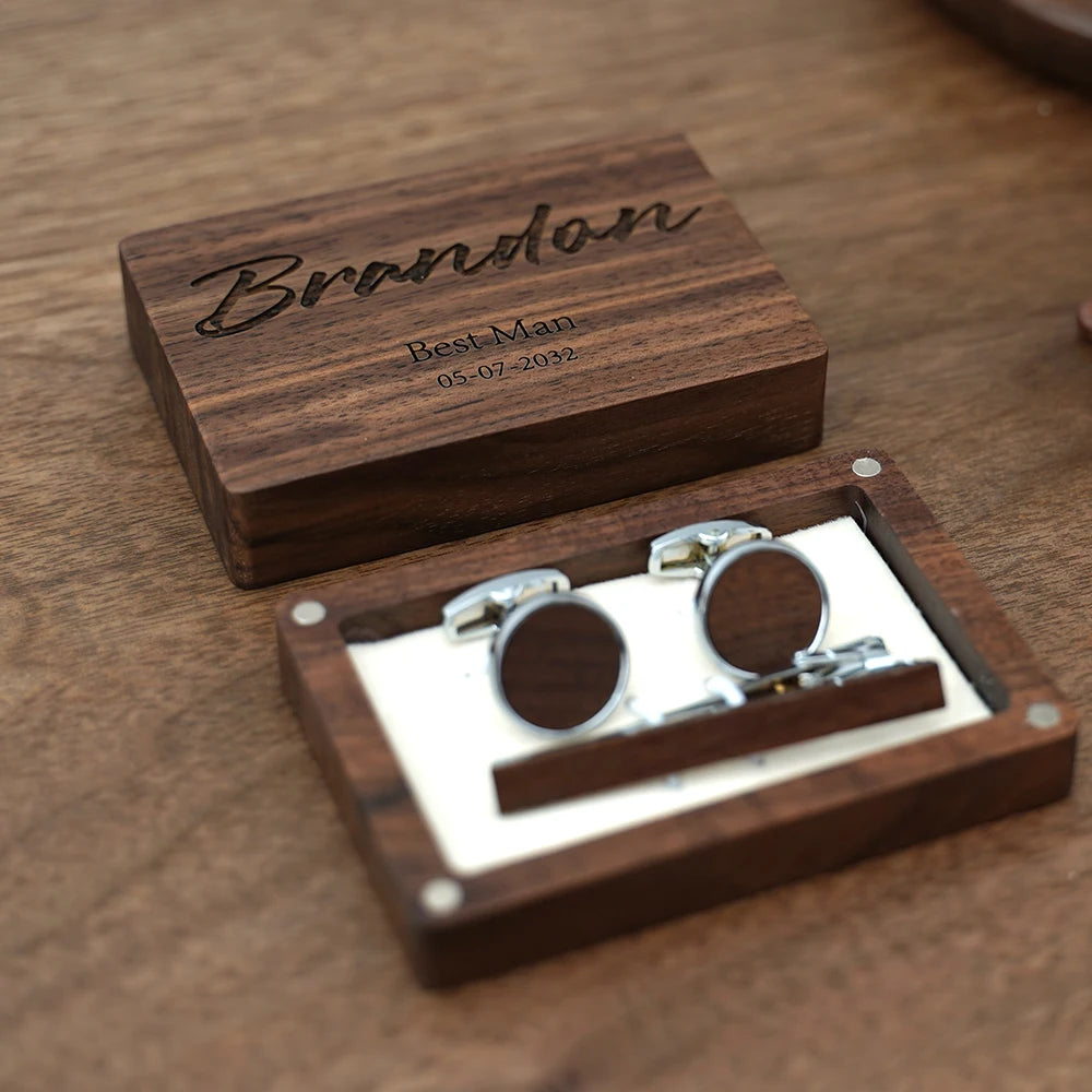 Coffret cadeau témoin boutons de manchette