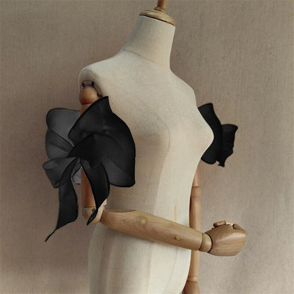 Manches amovibles mariée à nœud organza